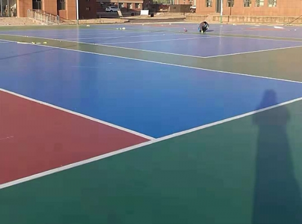 阿拉善职业技术学院篮排球场硅pu面层